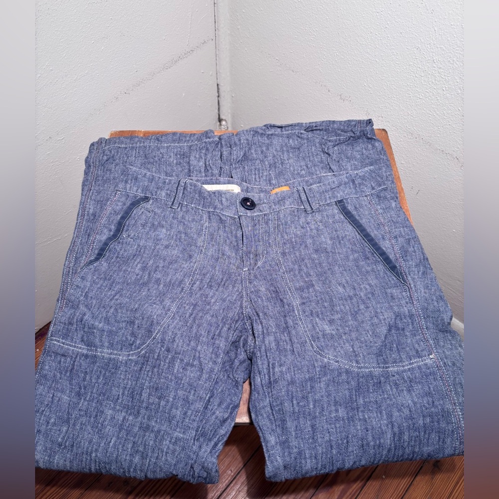 Pilcro and the Letterpress Blue Wide Leg Pants
